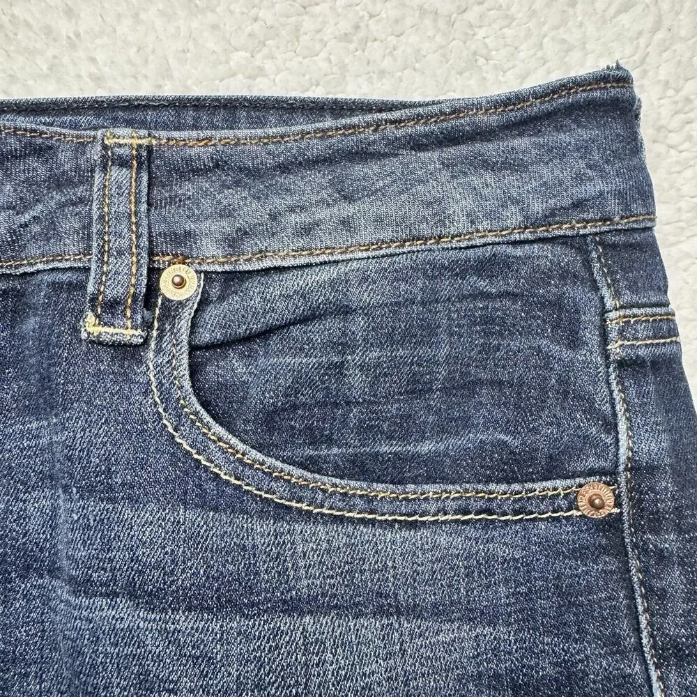 American Eagle High Rise Jegging Medium Wash Blue Skinny Jeans Size 12 Short